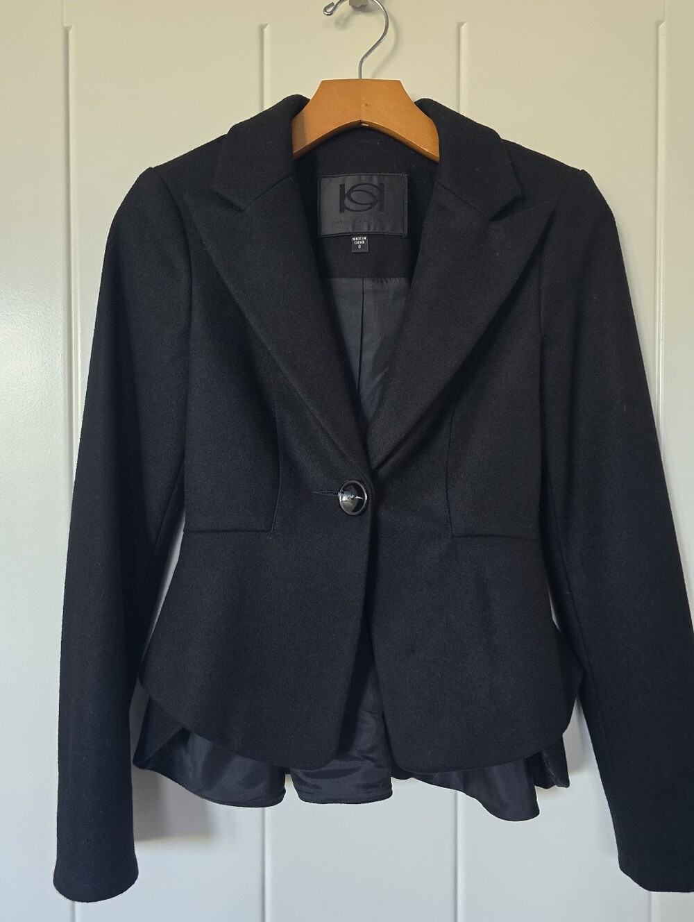 Y2K bebe Fitted Hourglass Blazer XS Black Tailored Jacket Rebecca Romijn Era - Picture 5 of 7